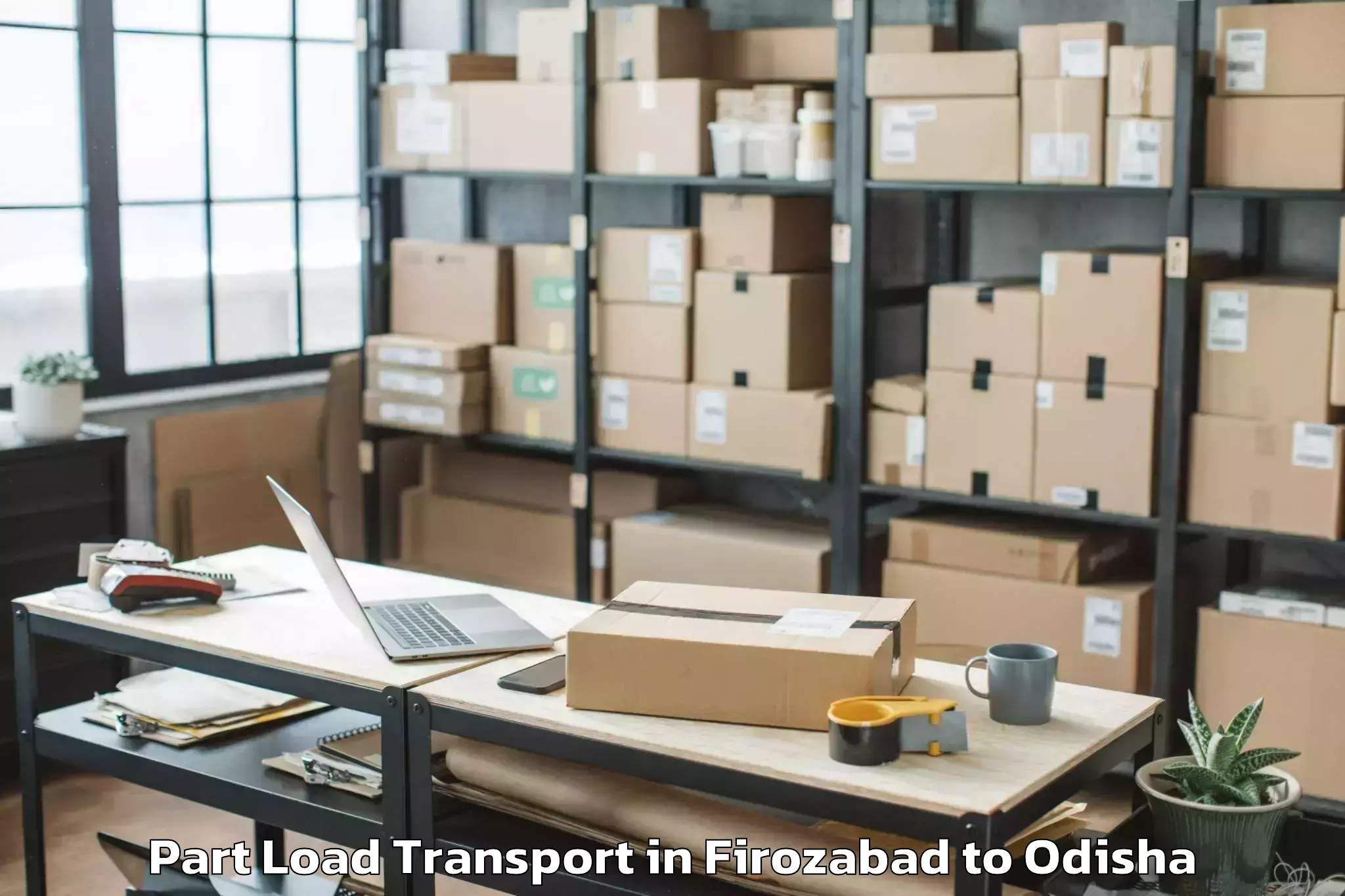 Professional Firozabad to Bahalda Part Load Transport